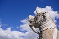 Heads of Naka or Naga or serpent in buddhist temple At Wat Phumin is landmark in Nan province,northern Thailand