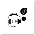 Headset computer glyph icon Royalty Free Stock Photo