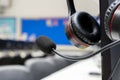 The headset is a critical piece of equipment for call center agents, as it allows them to provide excellent customer service Royalty Free Stock Photo