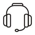 headset device line icon