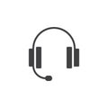 Headset icon vector, filled flat sign