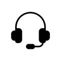 Headset  vector glyph flat icon Royalty Free Stock Photo