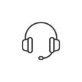 Headset line icon Royalty Free Stock Photo