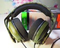 Headset for a personal computer. Headset - headphones for use with a computer