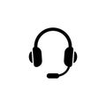 Headset, Support Headphone Flat Vector Icon