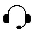 Headset vector glyph flat icon Royalty Free Stock Photo