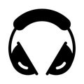 Headset vector glyph flat icon Royalty Free Stock Photo