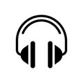 Headset  vector glyph flat  icon Royalty Free Stock Photo
