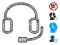 Headset Web Vector Mesh Illustration Royalty Free Stock Photo