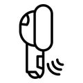 Headset wireless icon, outline style