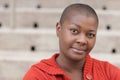 Headshot of a bald black woman