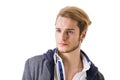 Headshot of handsome blond young man Royalty Free Stock Photo