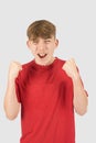 Headshot of a happy teenage boy Royalty Free Stock Photo