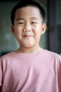 Headshot smiling face of asian children