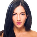 Headshot of a young, beautiful Caucasian female