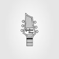 headstock guitar or bass for shop logo vector illustration design Royalty Free Stock Photo