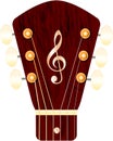 Headstock of a guitar