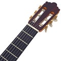 Headstock guitar with tuning-pegs, close view Royalty Free Stock Photo