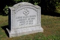 Headstone of Anne Eliza Isham woman lost at sea when the Titanic went down, Dellwood Cemetery, Manchester, Vermont, summer, 2021