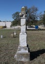 Headstone of Arthur Bobyn who died in 1893, in the Bedford Cemetery on the grounds of the Bedford Church of Christ