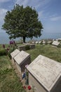 The headstone of John Simpson Kirkpatrick at Gallipoli in Turkey. Royalty Free Stock Photo