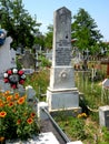 Headstone in the cemetery cosmopolitan Sulina Royalty Free Stock Photo