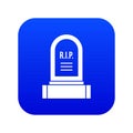 Headstone icon digital blue