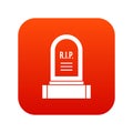 Headstone icon digital red