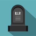 Headstone icon, flat style