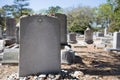 Headstone in Jewish Cemetery with Star of David and Memory Stone