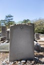Headstone in Jewish Cemetery with Star of David and Memory Stone Royalty Free Stock Photo
