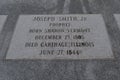 Headstone of Joseph Smith jr. Hyrum Smith and Emma Smith