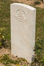 Headstone of an Unknown Soldier in Sai Wan War Cemetery, Hong Kong Royalty Free Stock Photo