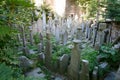 Headstones on graves in Muslim cemetery