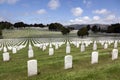 Headstones at United States National Cemetery Royalty Free Stock Photo