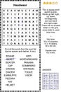 Headwear word search puzzle