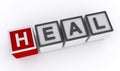 heal word block on white Royalty Free Stock Photo