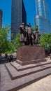 Heald Square Monument in Chicago - CHICAGO, USA - JUNE 11, 2019 Royalty Free Stock Photo
