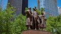Heald Square Monument in Chicago - CHICAGO, USA - JUNE 11, 2019 Royalty Free Stock Photo