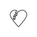 Healed broken heart line icon Royalty Free Stock Photo