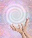 Healer Sensing High Vibrational Healing Vortex Energy Royalty Free Stock Photo