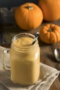 Healhty Organic Pumpkin Smoothie Royalty Free Stock Photo