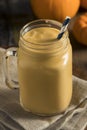 Healhty Organic Pumpkin Smoothie Royalty Free Stock Photo