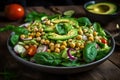 Healhty vegan lunch menu concept
