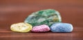 Healing crystal stones, alternative therapy spiritual banner Royalty Free Stock Photo