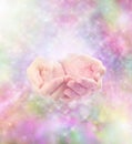 Healing energy and sparkles Royalty Free Stock Photo