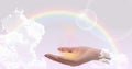 Healing hand website header/banner Royalty Free Stock Photo