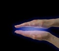 Healing Hands and electromagnetic field Royalty Free Stock Photo