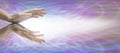 Healing Hands on matrix website banner Royalty Free Stock Photo