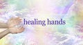 Healing Hands and Nature Word Cloud Royalty Free Stock Photo